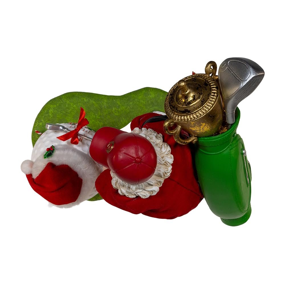 Kurt Adler 11-inch Fabriché™ Golfer Santa with Oversized Golf Ball