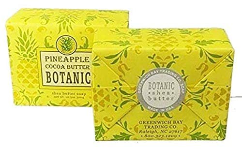 Greenwich Bay Trading Company Set of Two 10.5 oz Shea Butter Soap Bars (Pineapple)
