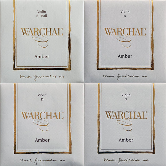 Warchal Amber Violin String Set with E Ball End