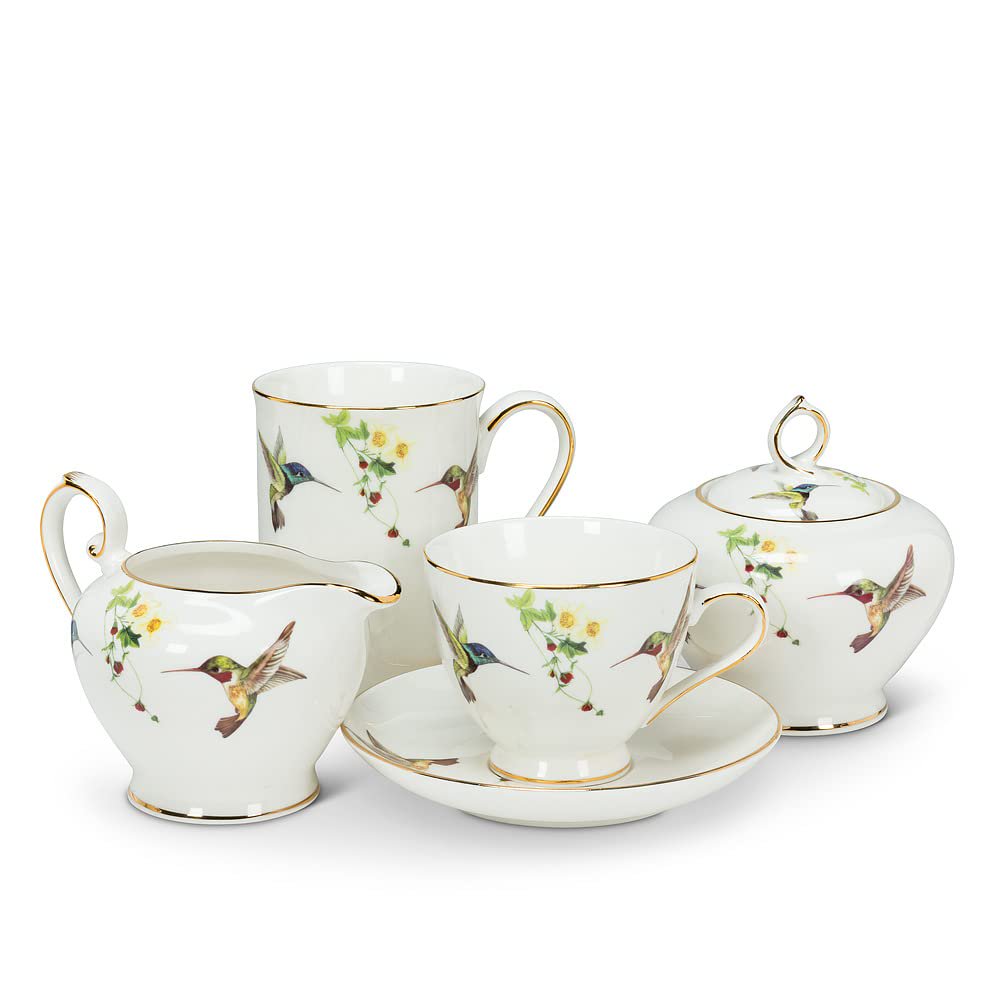 Abbott Collection Ambrosia Hummingbird Covered Sugar Pot - 4"H
