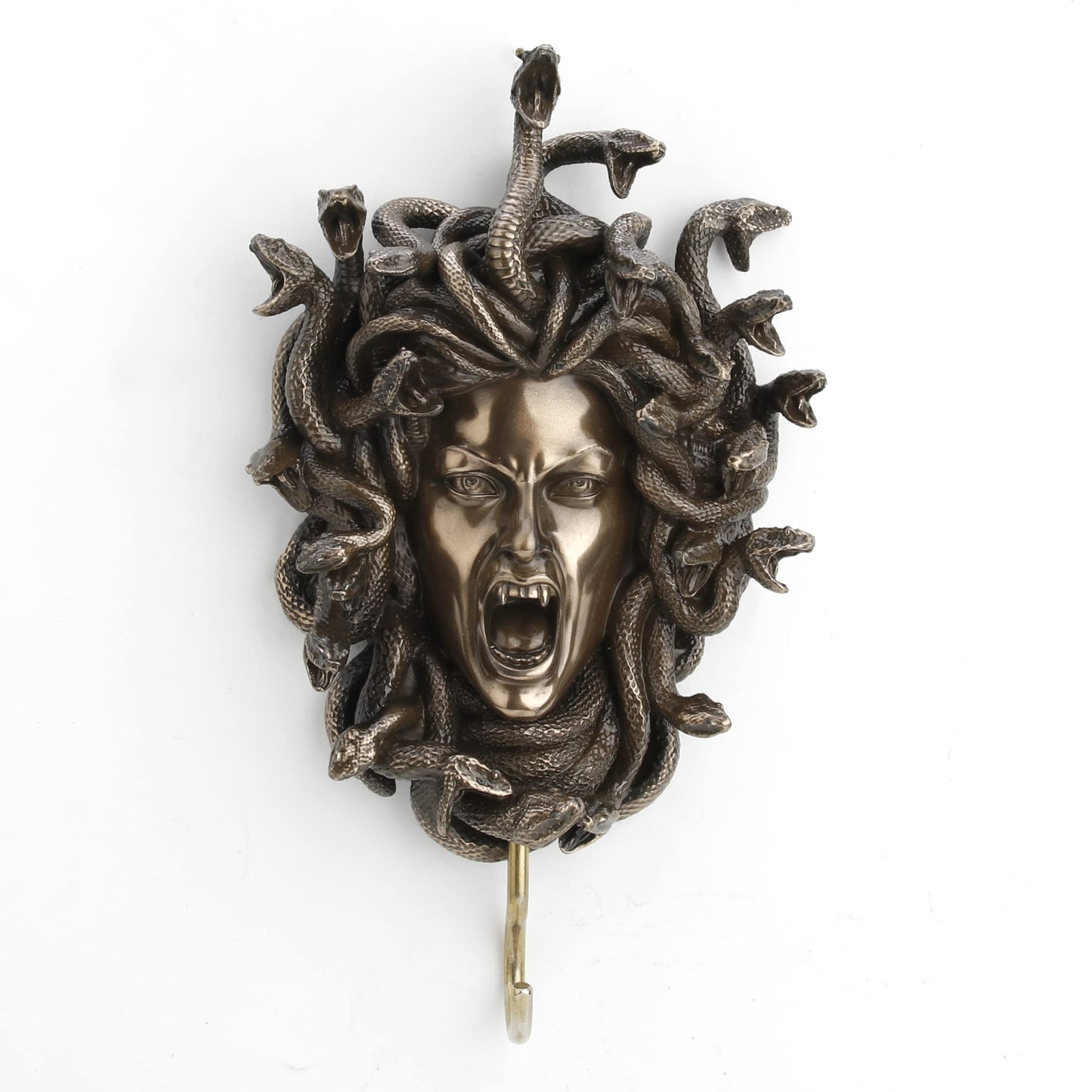 Veronese Design 9" Head of Medusa Wall Hook Resin Sculpture Cold Cast Bronze Finish