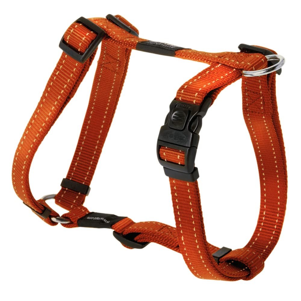 Rogz Utility Large 3/4-Inch Reflective Fanbelt Adjustable Dog H-Harness