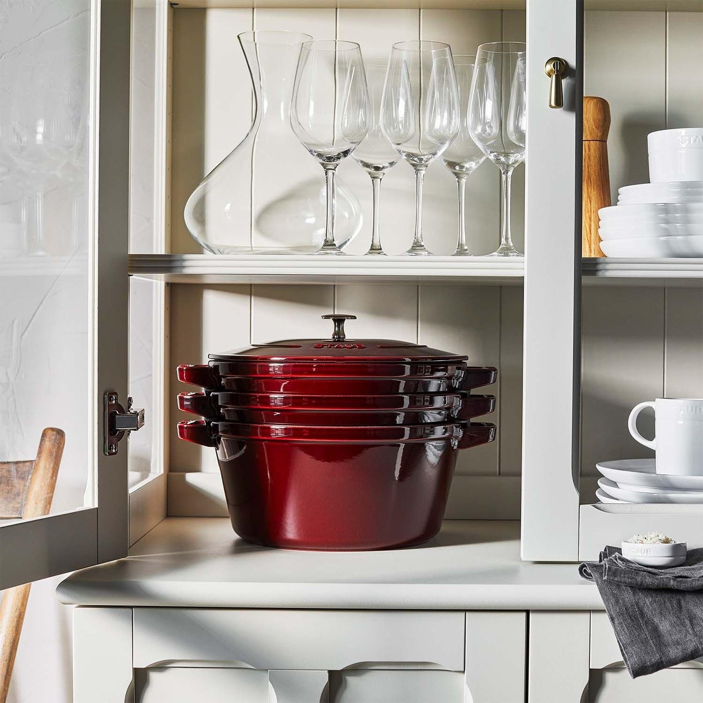 STAUB 4-pc stackable cookware set