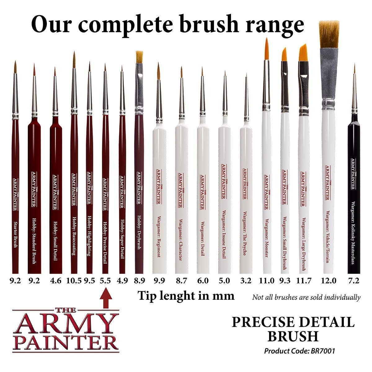 The Army Painter Hobby: Precise Detail - Hobby Brush with Synthetic Taklon Hair - Fine Detail Paint Brush, Small Paint Brush, Model Paint Brush and Fine Tip Paint Brushes for Miniature Painting