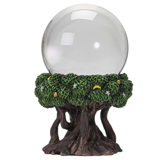 Pacific Trading Tree of Life Gazing Ball Outdoor Garden Decorations, Hand Painted Durable Mirror Globe Home Decor, 8.5 Inches