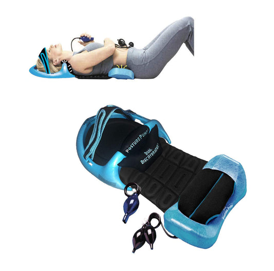 Posture Pump® Dual Deluxe Full Spine Traction Device Cervical and Lumbar Decompression System Spine Alignment Therapy Tool Posture Corrector for Neck & Lower Back Pain Model 4100-D