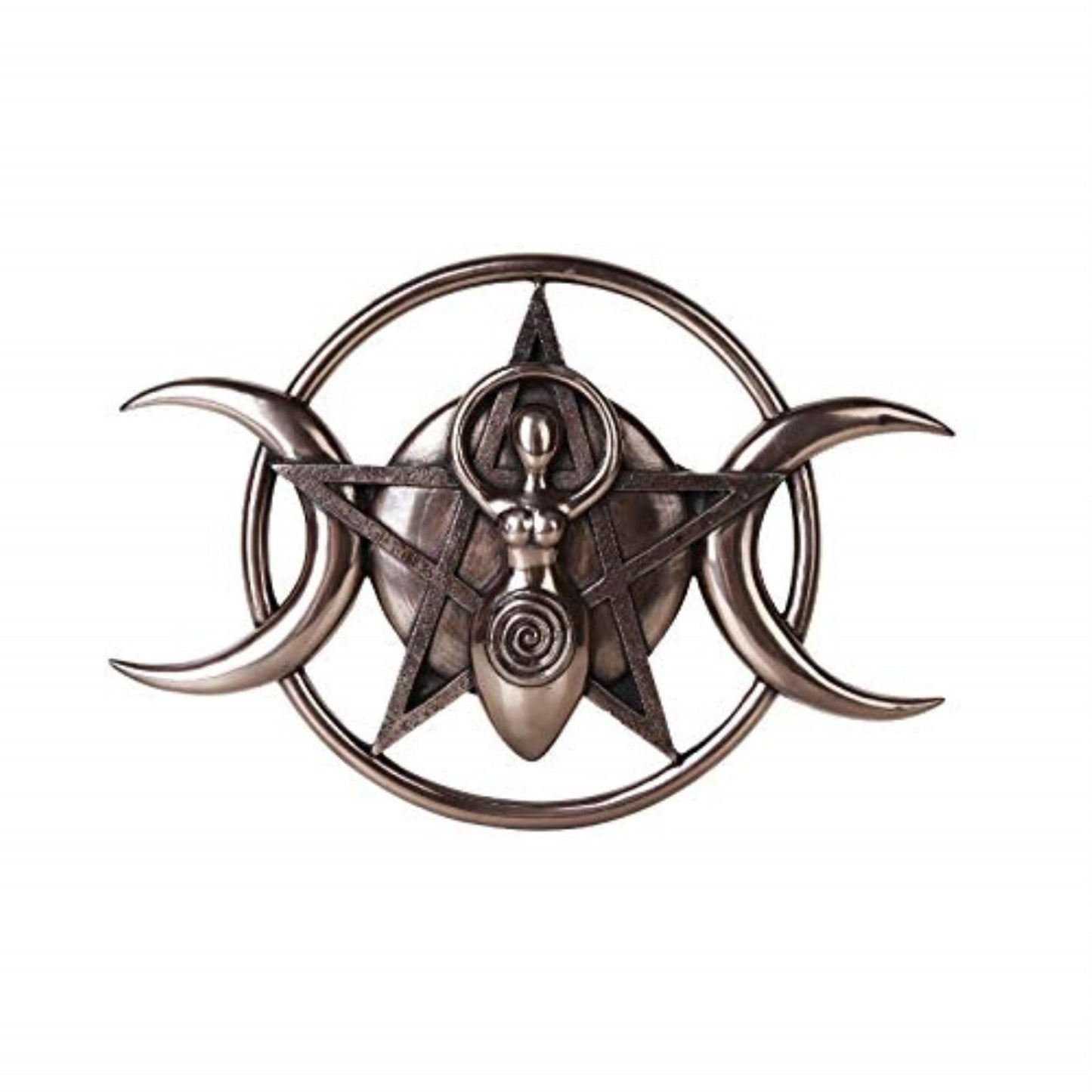 Pacific Giftware The Spiral Goddess Feminine Power Spiritual Triple Goddess Wall Decorative Plaque 12 inch Bronze Finish
