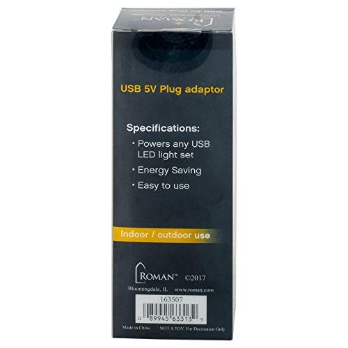 Roman USB UL Plug Adaptor Indoor/Outdoor IP44 5V