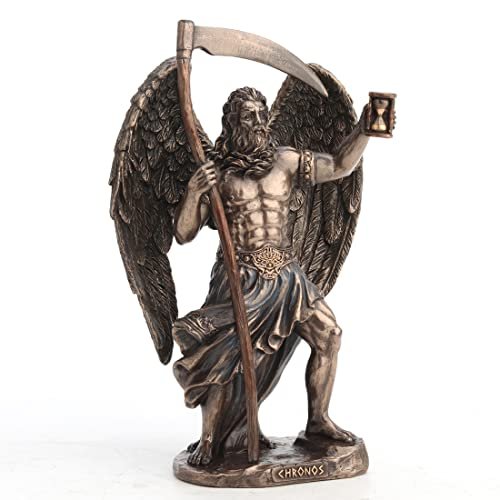 Veronese Design 7 1/4 Inch Tall Chrono The Greek God of Time Cold Cast Resin Bronze Finish Sculpture