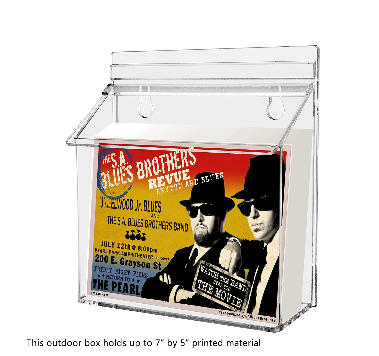 Outdoor Brochure Holder Clear Acrylic by Marketing Holders