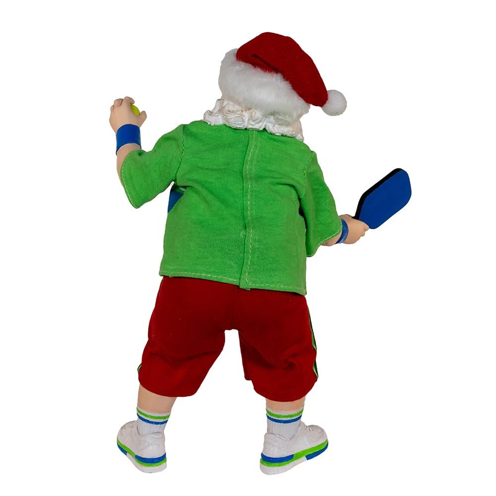 Kurt Adler 10-inch Fabrich‚? Santa Playing Pickleball