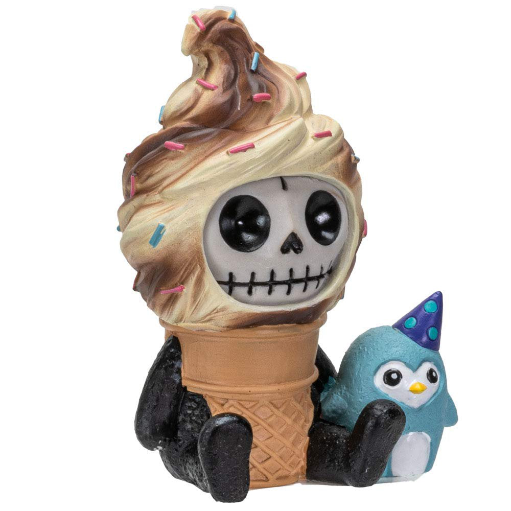 Furrybones Summit Collection Softo Figurine Decorative Signature Skeleton Ice Cream Cone Costume 3 Inch Tall Collectible Statue