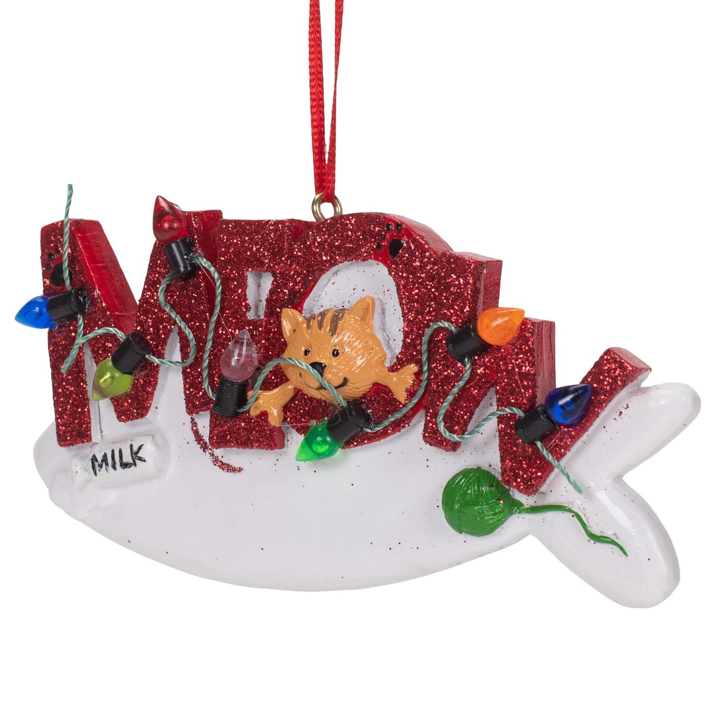 Meow Cat Christmas Tree Ornament A1977