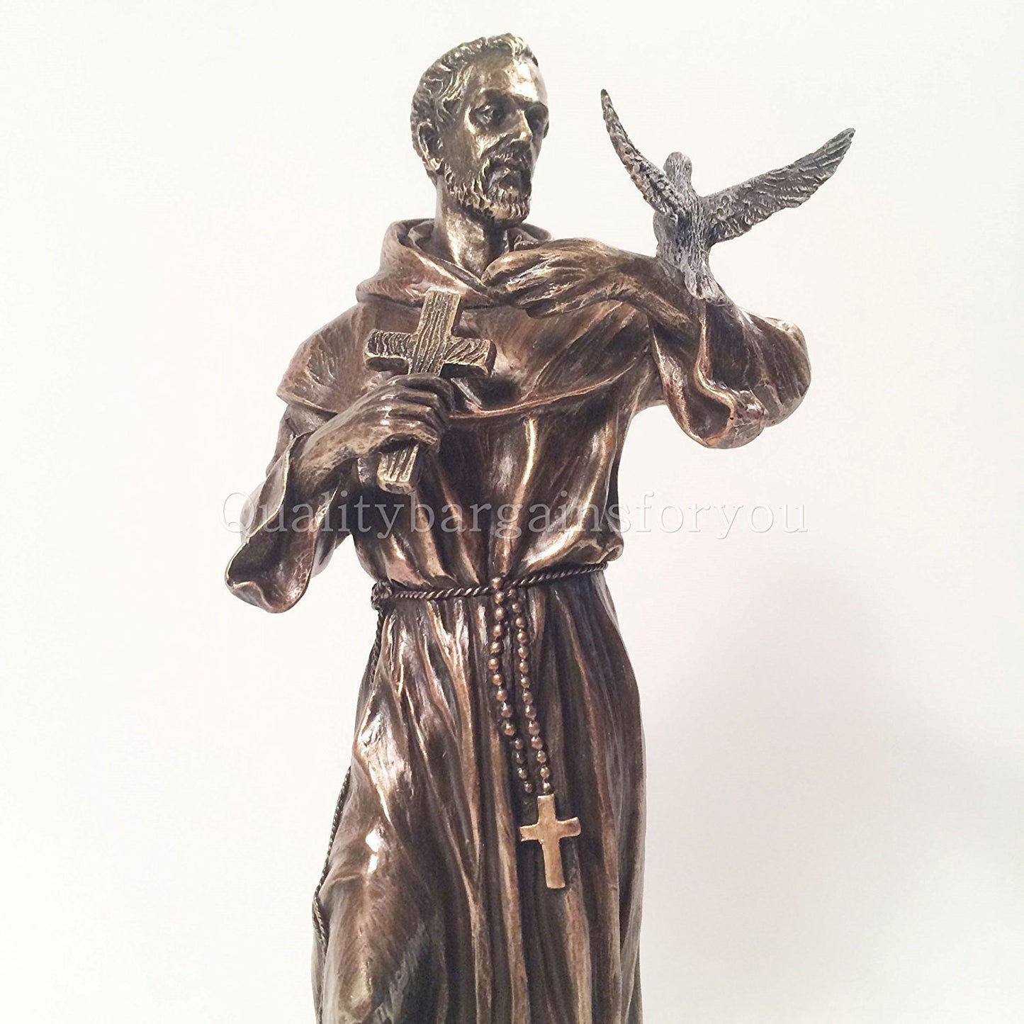 WU Saint Francis of Assisi Statue Sculpture (Cold Cast Bronze)