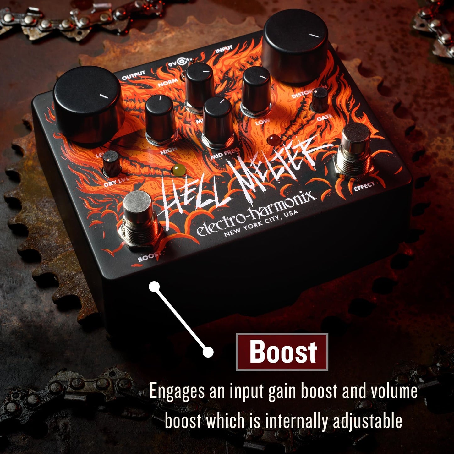 Electro-Harmonix Hell Melter Distortion Pedal