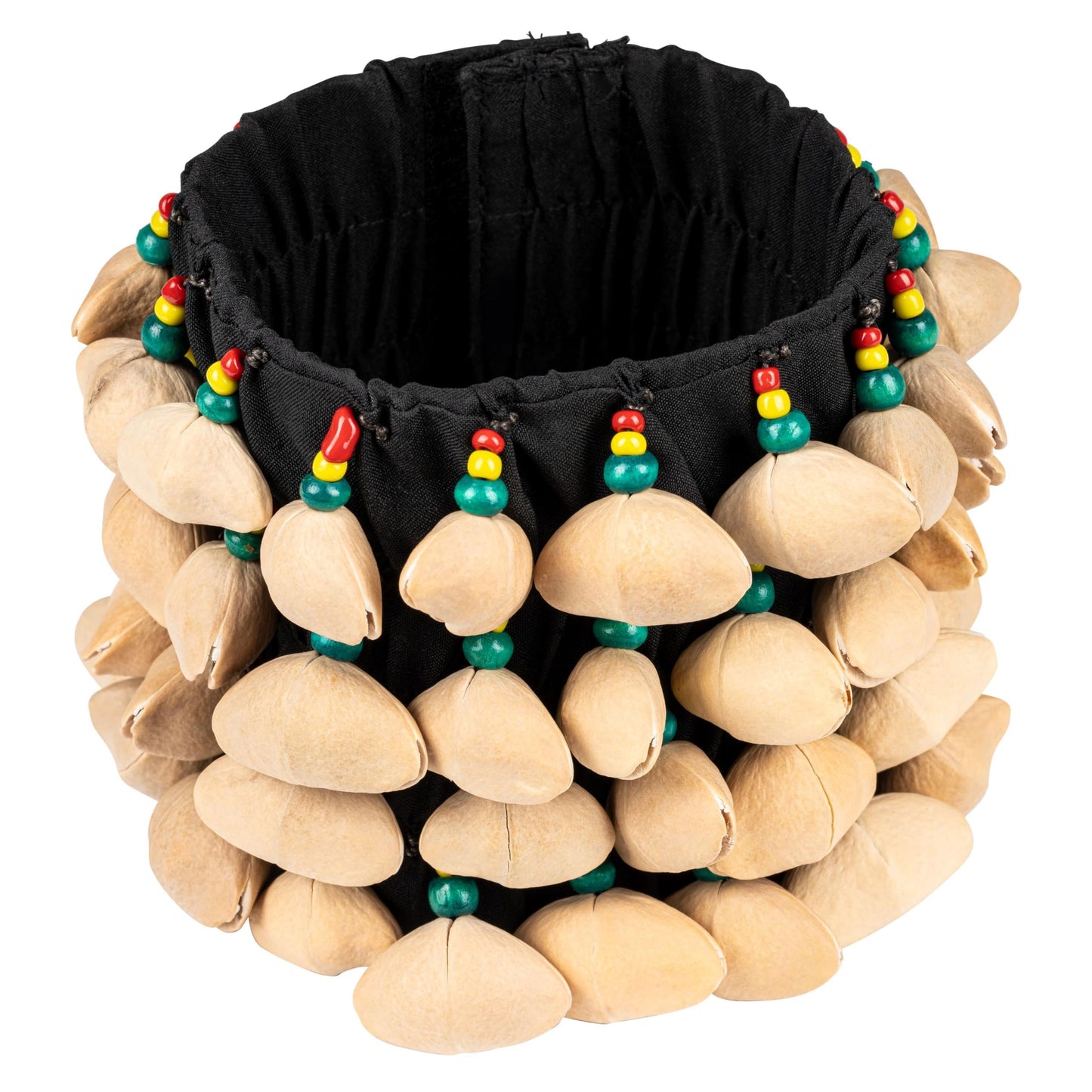 Foot Rattle with Hook and Loop Fastener - NOT MADE IN CHINA - Hardwood Shells, Great Accompaniment for Cajon Gigs, 2-YEAR WARRANTY