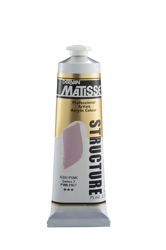 Matisse Structure Heavy Body Acrylic Paint High Viscosity Acrylics - 75 ml Tube - Ash Pink