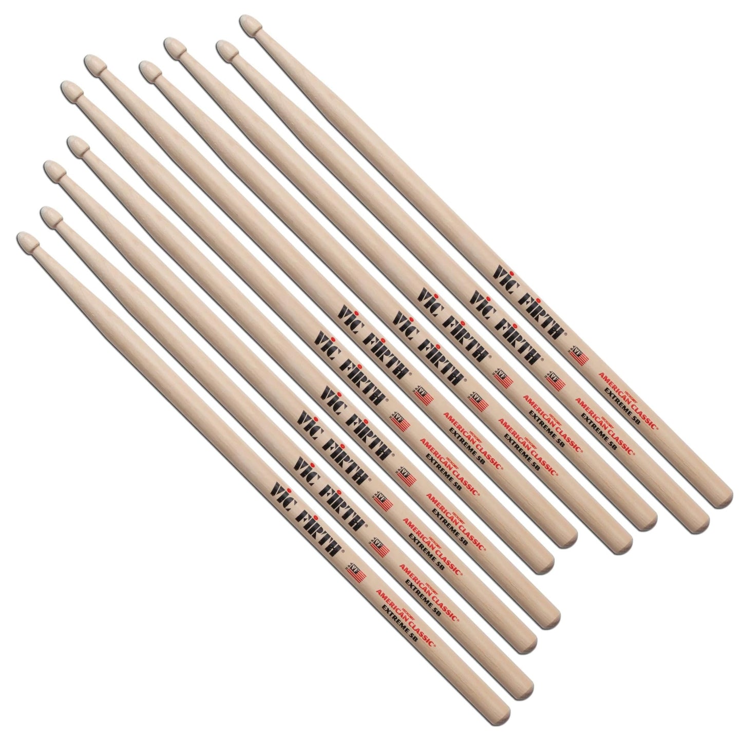 Vic Firth American Classic X5B Drumsticks - Pack of 6 Pairs