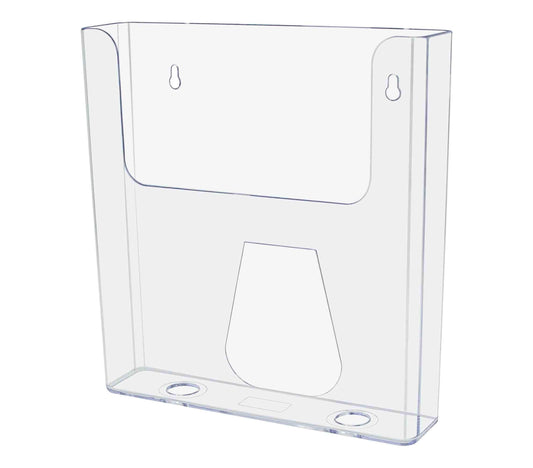 Marketing Holders File Catalog Rack Wall Mount 8.5" w Pamphlets Magazine Literature Display Clear Acrylic