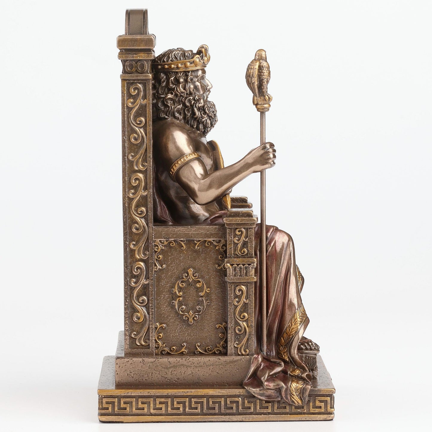 Veronese Design 6 1/8 Inch Greek God Zeus Cold Cast Resin Bronze Finish Sculpture
