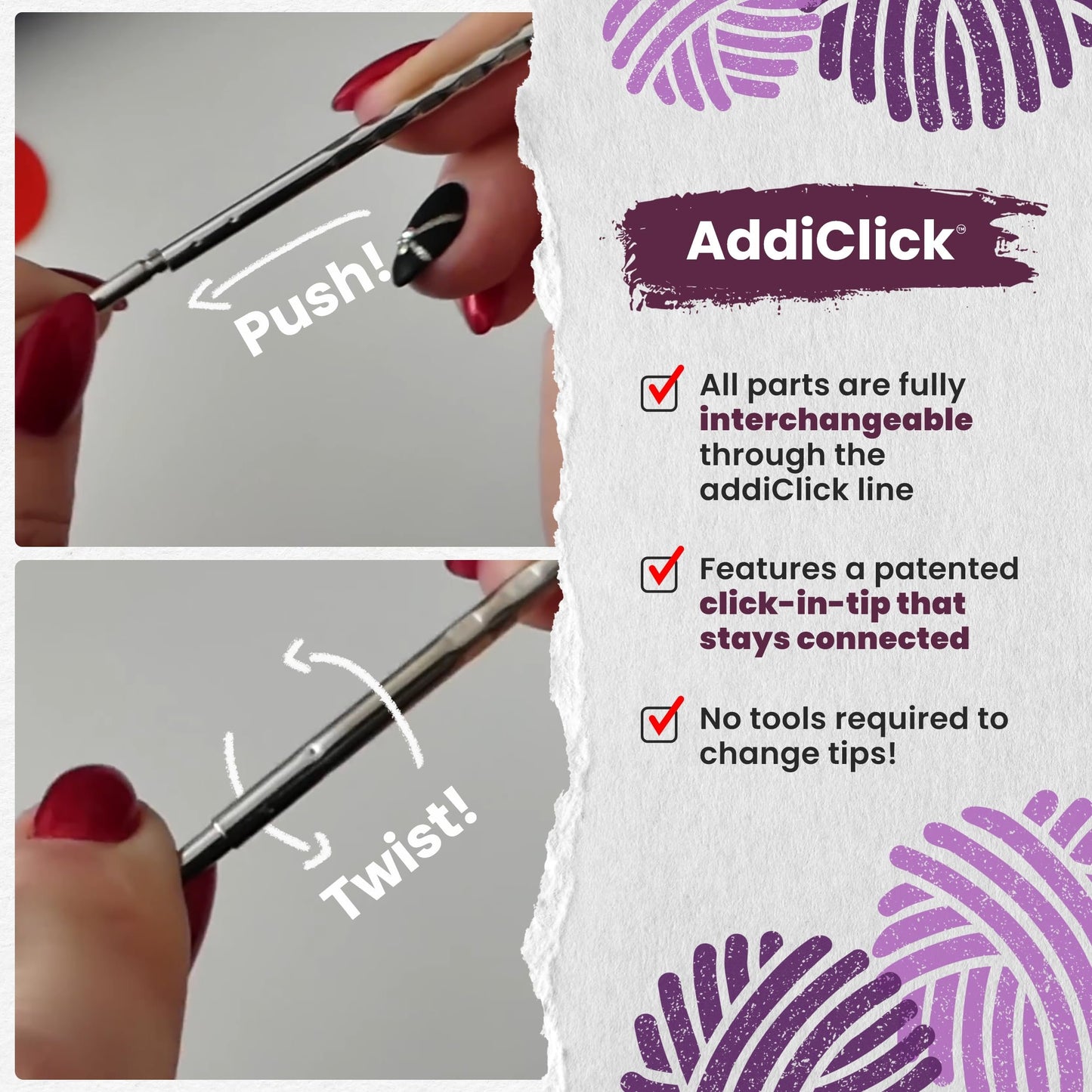 skacel by addi addiClick Interchangeable Knitting Needle Set