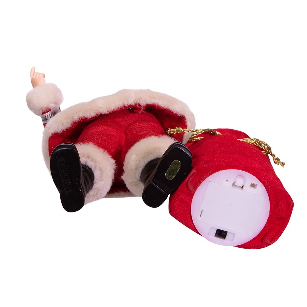 Kurt S. Adler Kurt Adler 10.5-Inch Battery-Operated Fabriche Musical Karaoke Santa, Multi