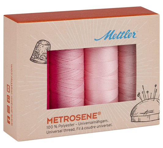 Mettler Metrosene Thread Set, Pinks