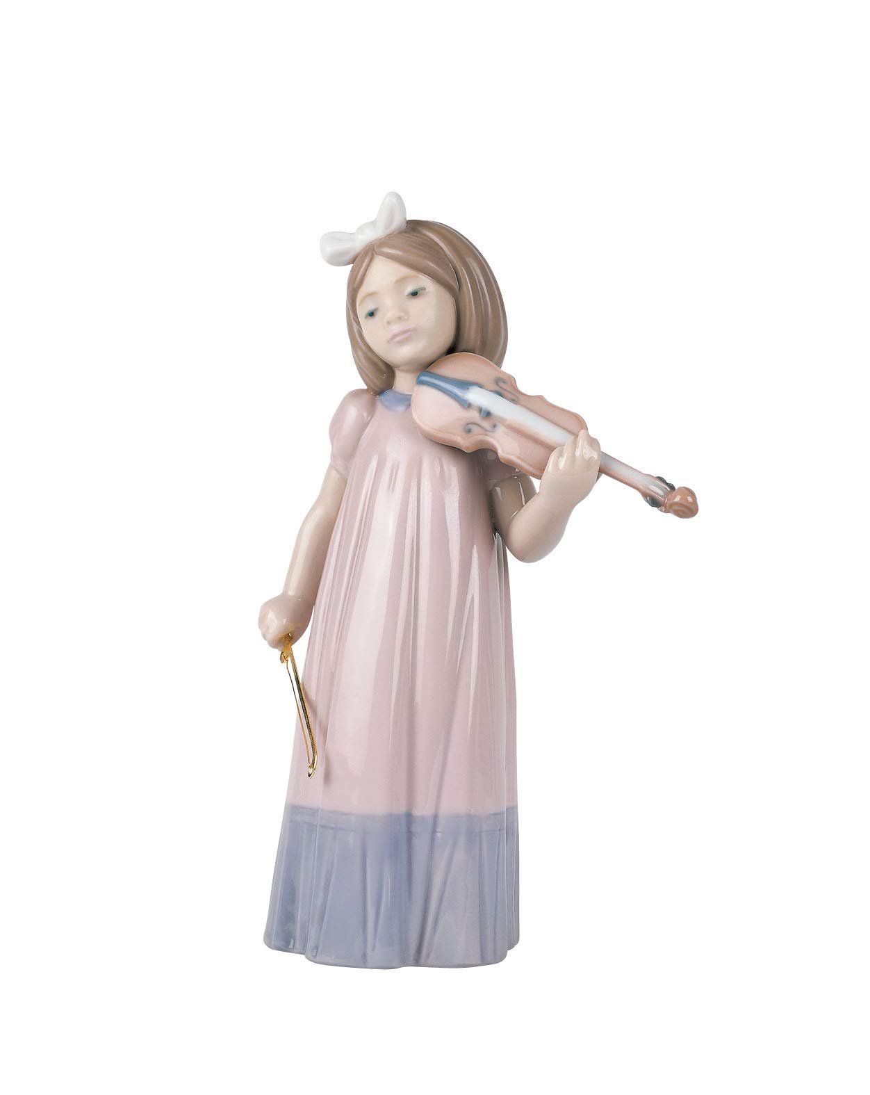 NAO Girl with Violin. Porcelain Violin Figure.
