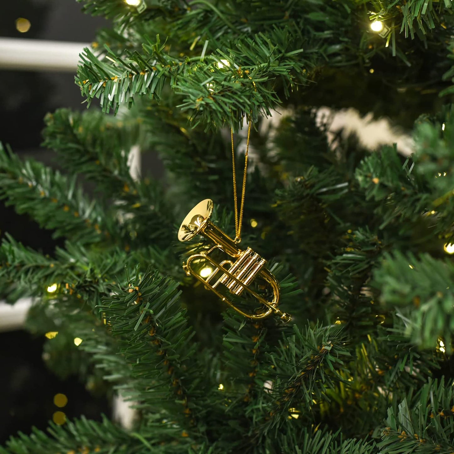 Broadway Gifts 3.3" Gold Brass Flugelhorn Ornament Decoration