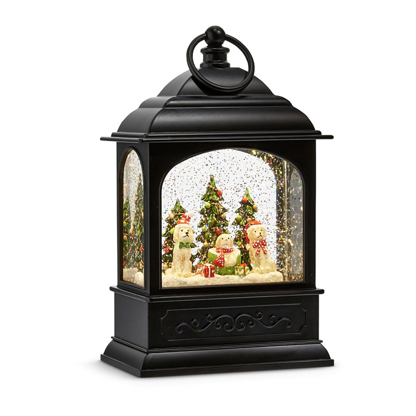 Raz Imports Celebrate The Season Pup Lighted Water Lantern, 8.5-inch Height, Christmas Holiday Decor