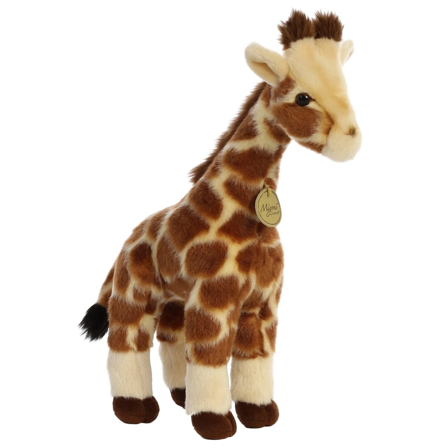 Aurora® Realistic Miyoni® Giraffe Stuffed Animal - Lifelike Detail - Cherished Companionship - Brown 12 Inches