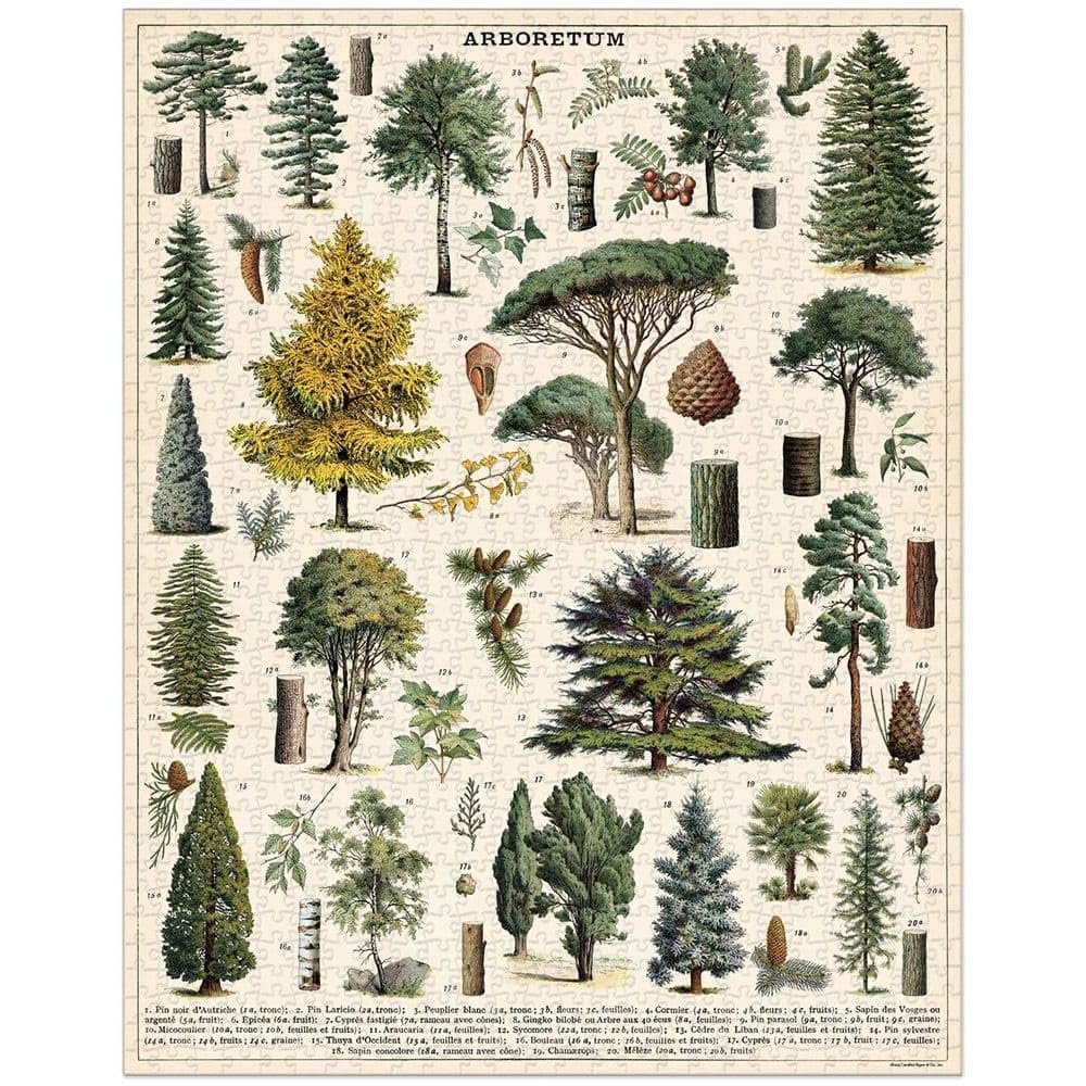 Cavallini Papers & Co. Arboretum 1,000 Piece Puzzle, Multi