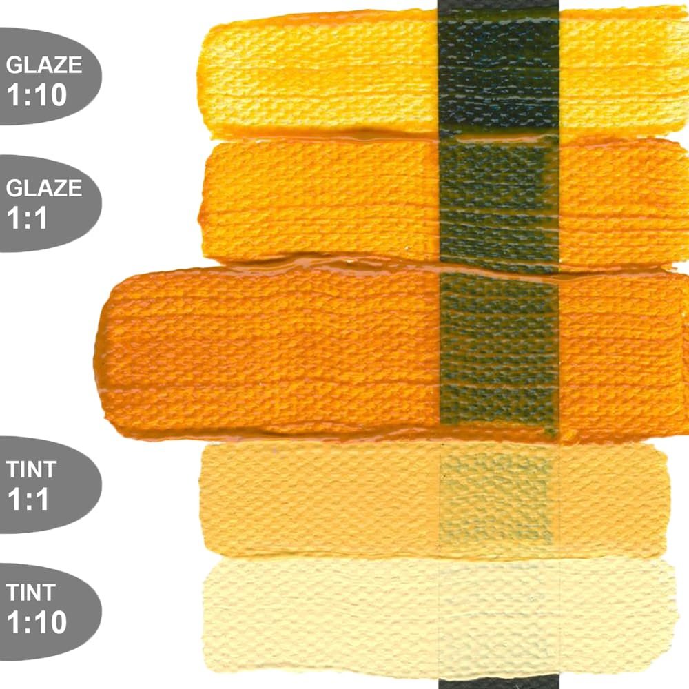 Heavy Body Acrylics by GOLDEN, India Yellow Hue, 8 fl. oz. Jar, Professional Acrylic Paint, Transparent
