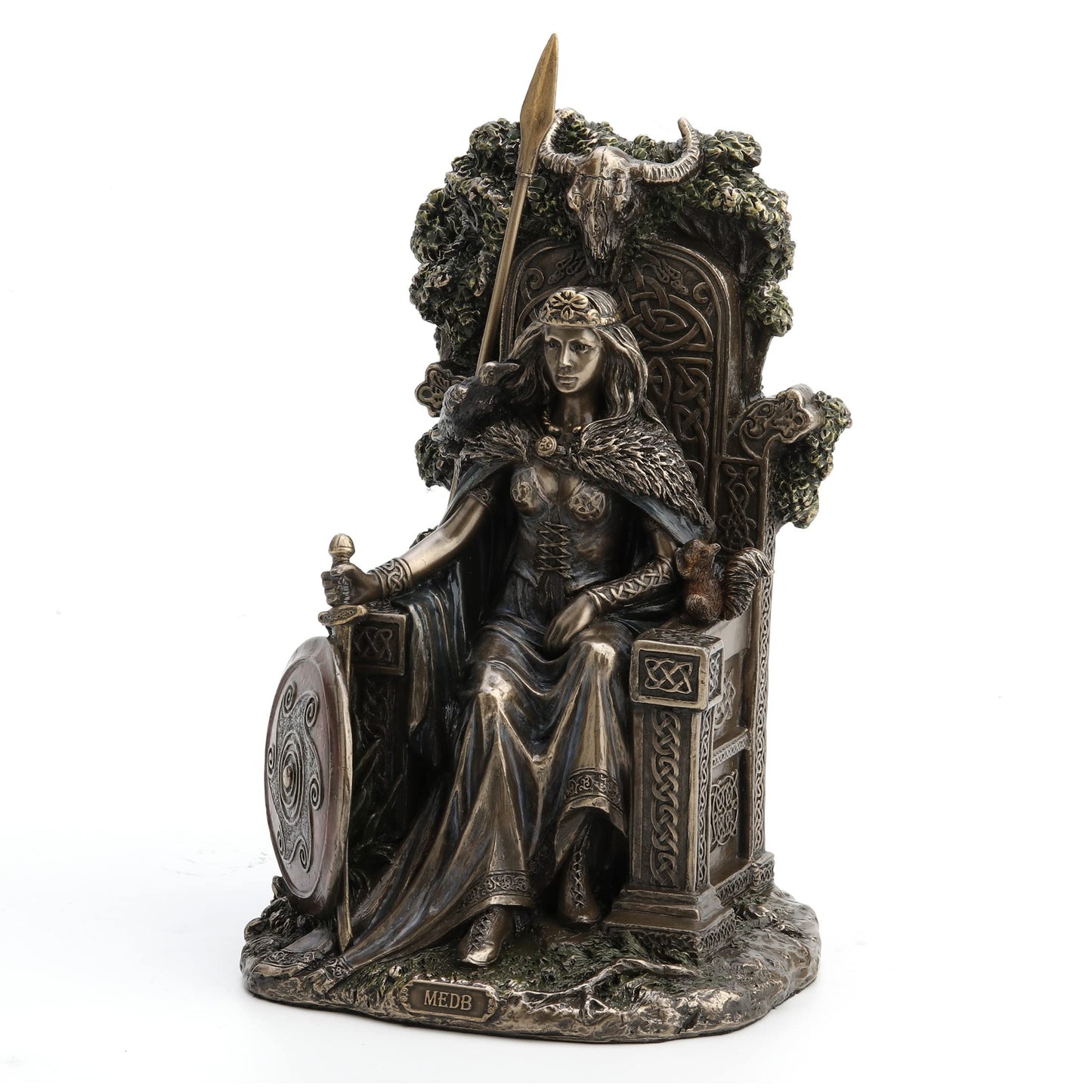 Veronese Design 8 5/8 Inch Celtic Goddess Queen Medb of Connacht Cold Cast Resin Antique Bronze Finish Statue