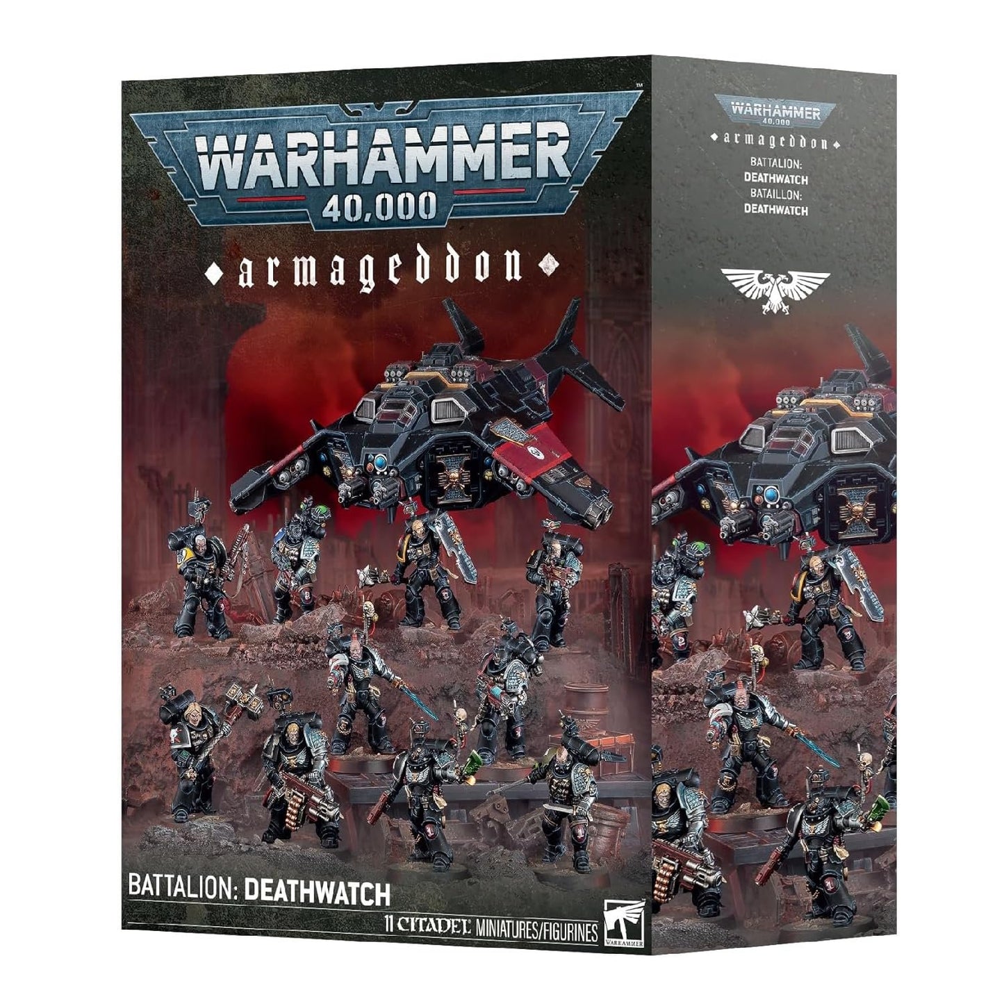 Armageddon Battalion Deathwatch Box Set for Warhammer 40,000, 11 Miniatures Including Corvus Blackstar and Deathwatch Kill Team, Multipart Plastic Model Kit