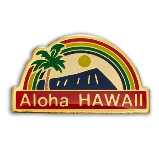 Aloha Hawaii Collectible Lapel Hat Souvenir Pin, 1"