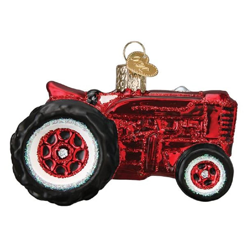 Old World Christmas Ornaments Old Farm Tractor Glass Blown Ornaments for Christmas Tree