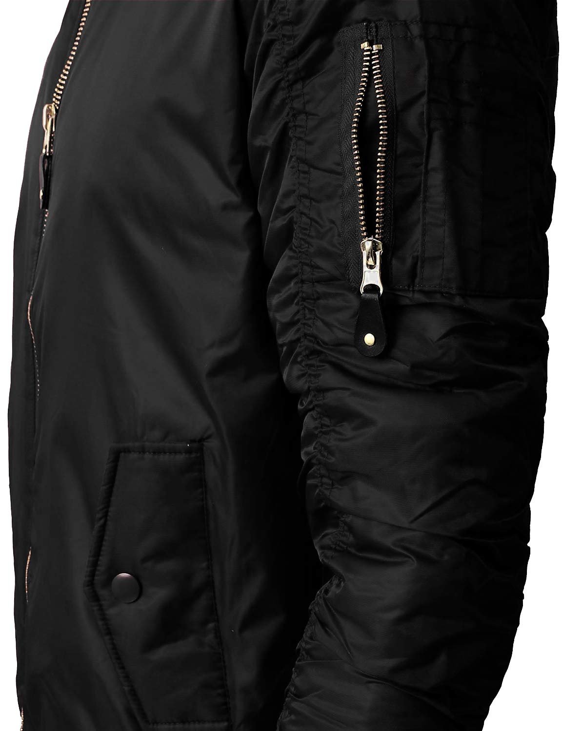 Shaka Wear Men's Flight Jackets – Casual MA-1 Bomber Coat Windbreaker Full Zip Fully Lined Regular and Bigs S~3XL