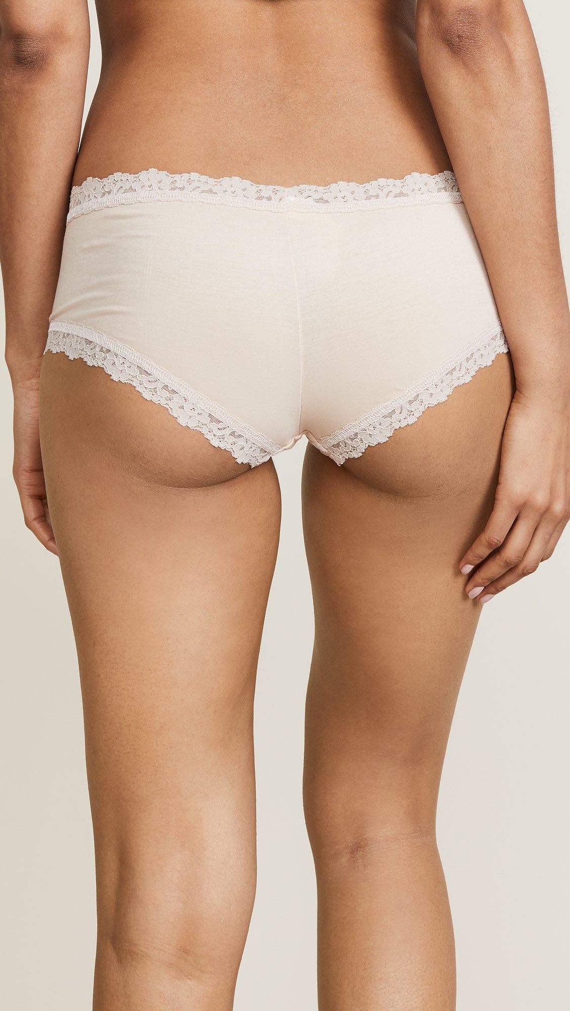 hanky panky Women's Organic Cotton Boyshort W/Lace