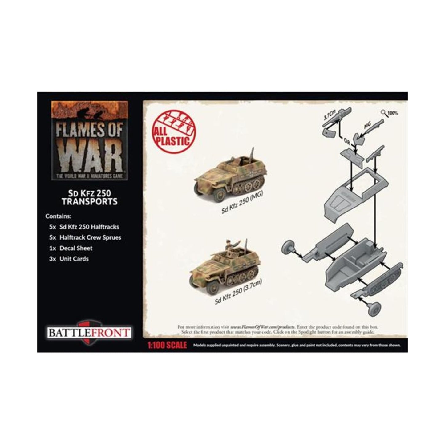 Flames of War: Late War: German: Sd Kfz 250 Half-Track Transport (GBX129)