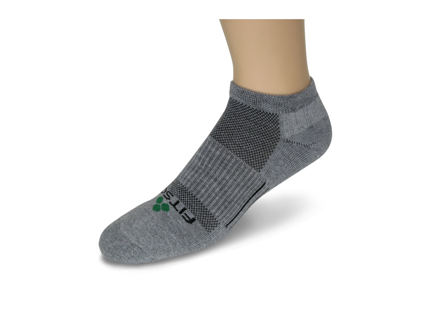 Fitsok CF2 Cushion Low Cut Sock, 3-Pack (White, Large)