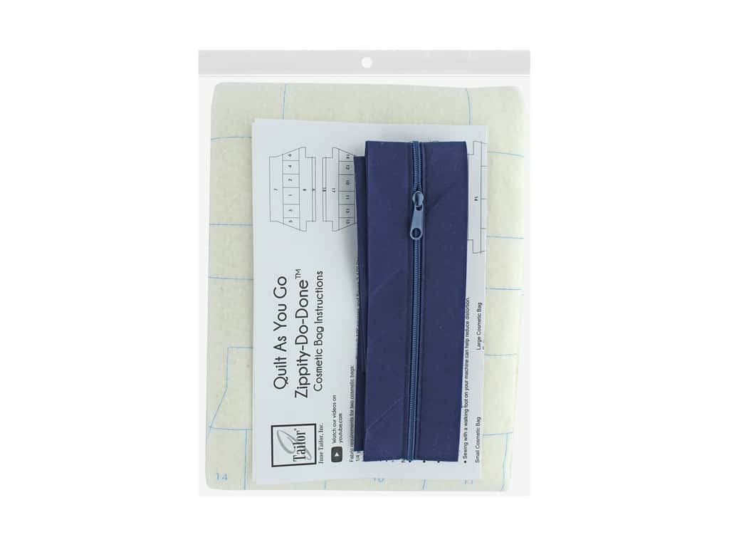 Zippity Do Done Cosmetic Bags (2) - Navy Zip, Red