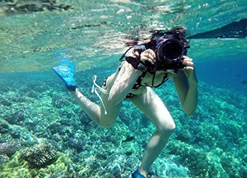 DiCAPac WP-S10 Waterproof DSLR Case with Lens - Waterproof up to 5 Meters Underwater