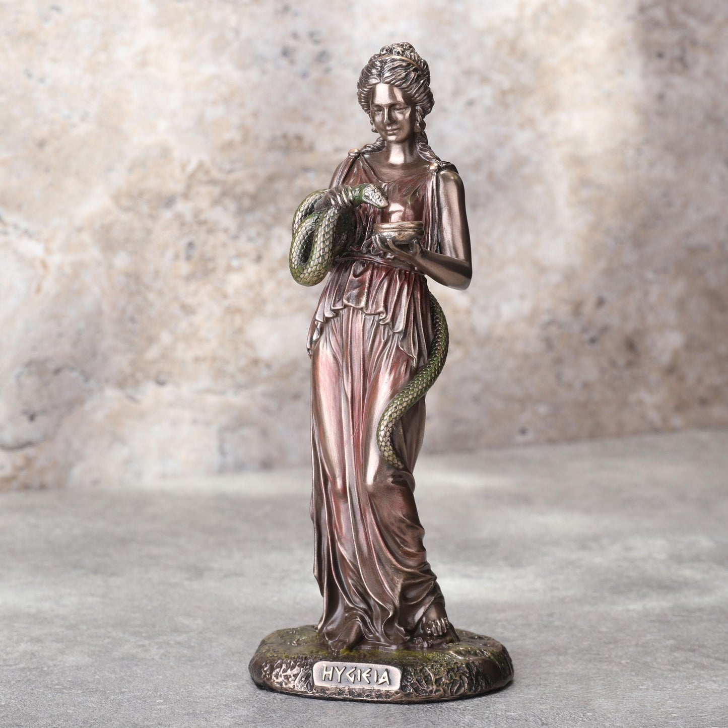 Veronese Design 6 1/8 Inch Hygieia Greek Goddess of Hygiene Cold Cast Resin Bronze Finish Sculpture