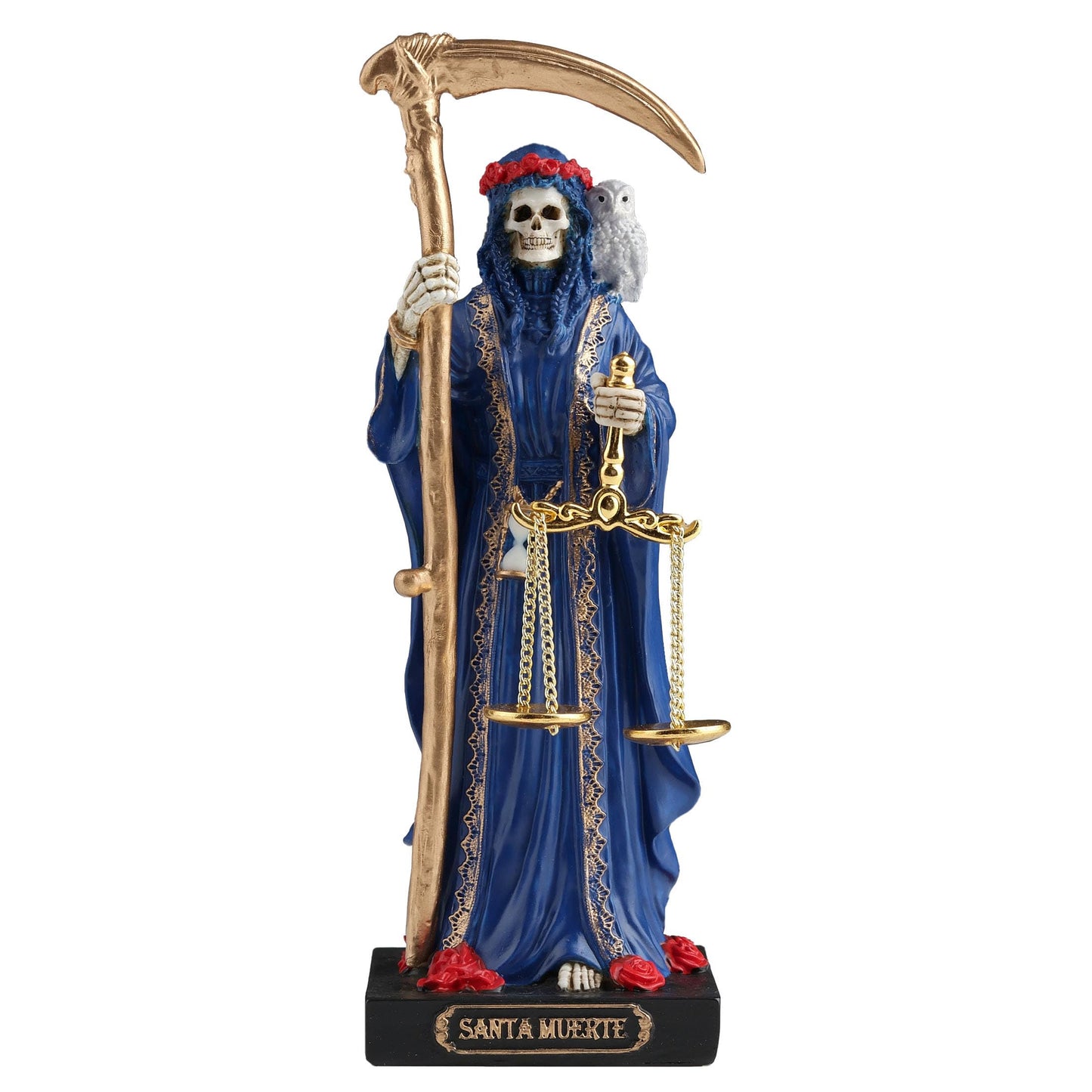 Veronese Design 4 1/4 Seven Color Santa Muerte Set of 7 Polystone Hand Painted Collectible Figurine Home Decor Miniature