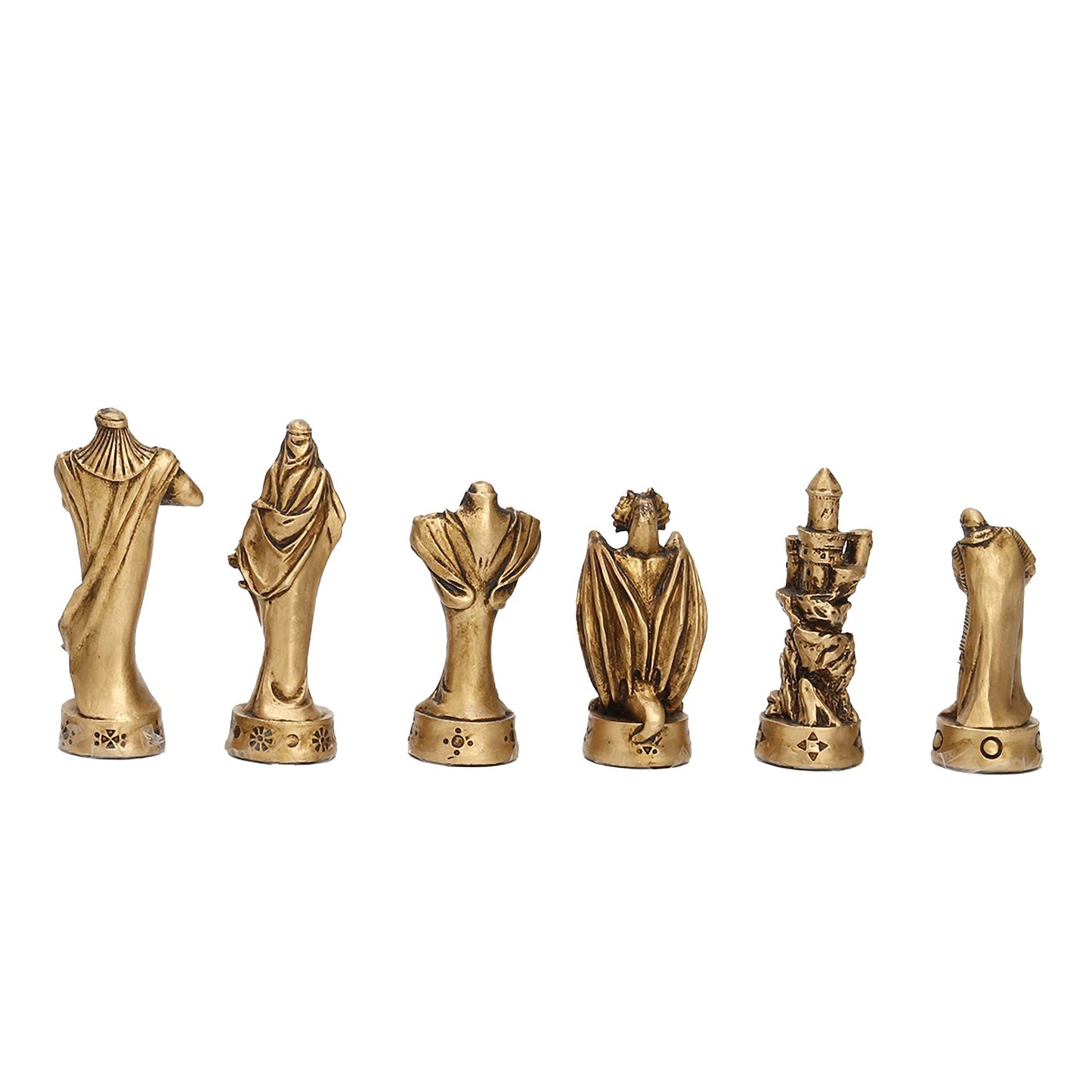 Veronese Design 3 3/8 Inch Tall Medieval Fantasy Chessmen Set Hand Painted Resin Premium Collectible