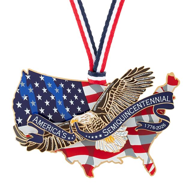 AMERICA250 Eagle of Freedom Over America Ornament