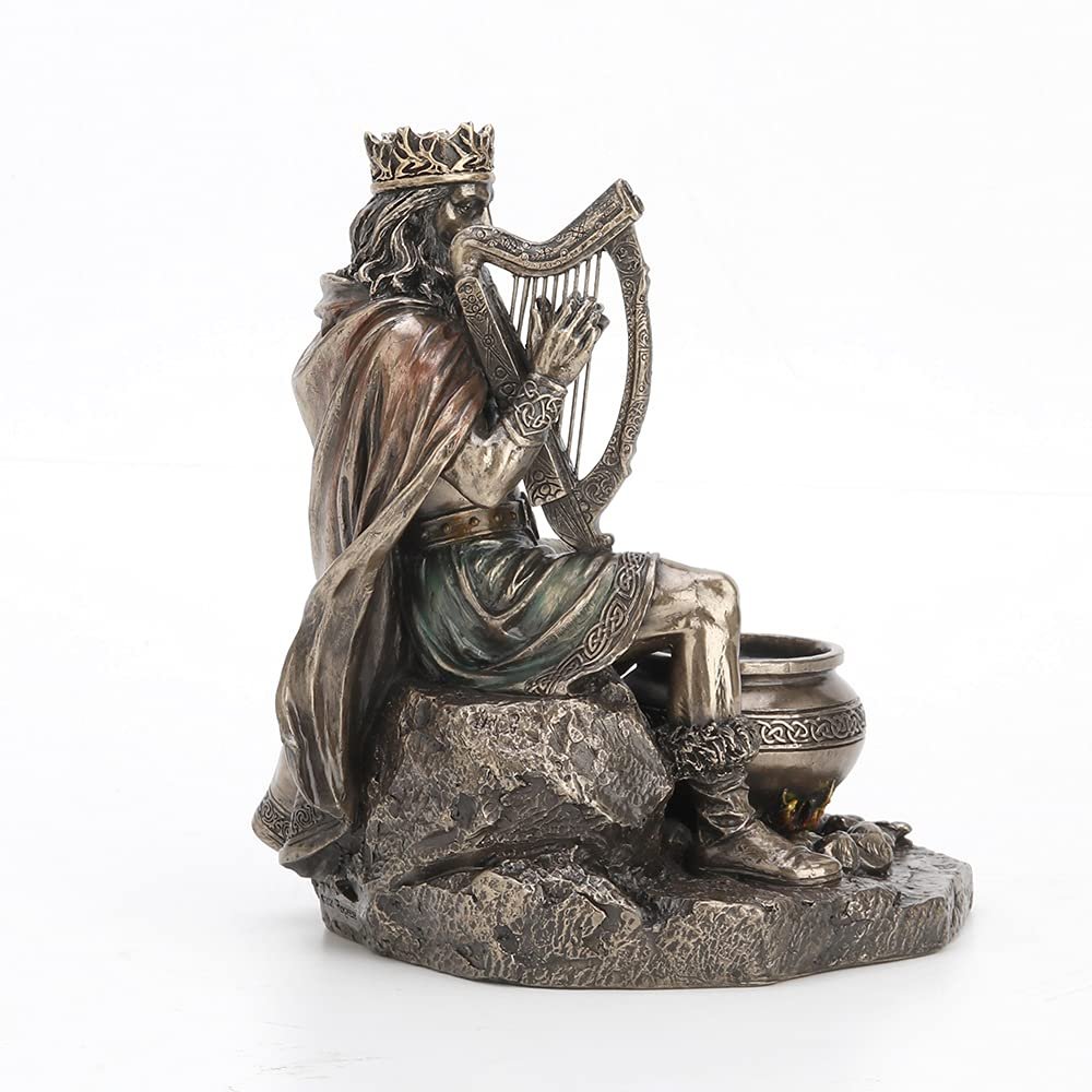 Veronese Design 7 1/4" Tall Celtic God Dagda Druid King of Tuatha De Danann Cold Cast Bronzed Resin Sculpture
