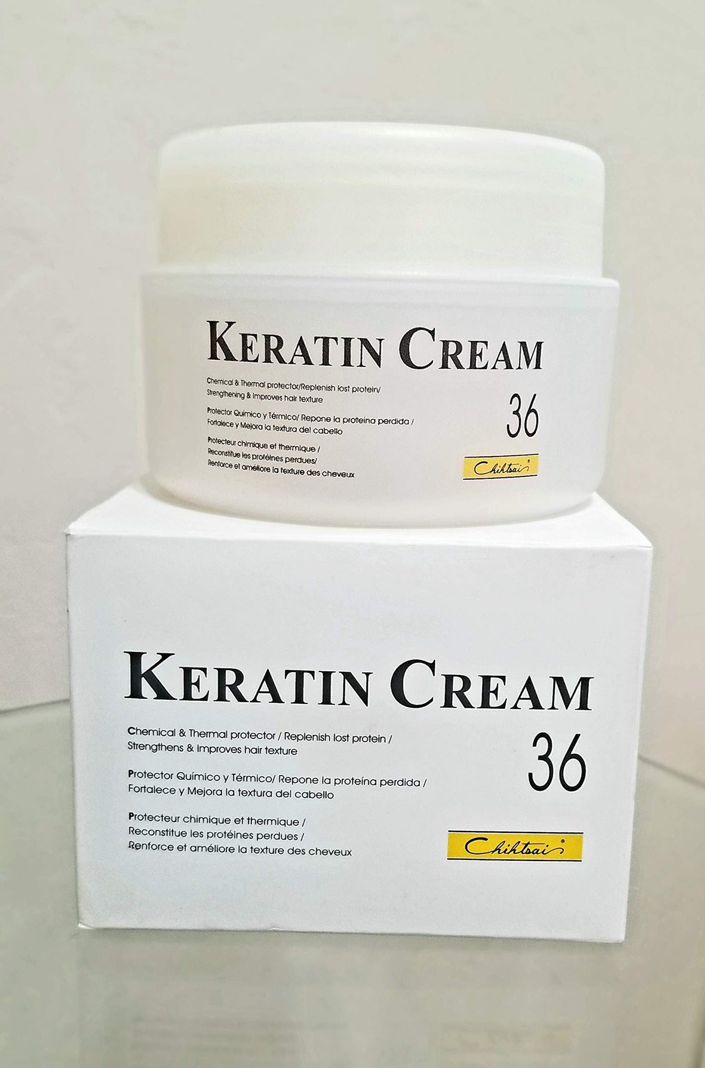 Chihtsai No.36 Keratin Cream (17oz/500ml) - Chemical & Thermal protector / Replenish lost protein/ Strengthens & Improves hair texture