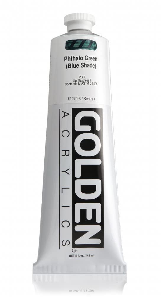 Golden Heavy Body Acrylic - Phthalo Green Blue Shade - 5 oz Tube